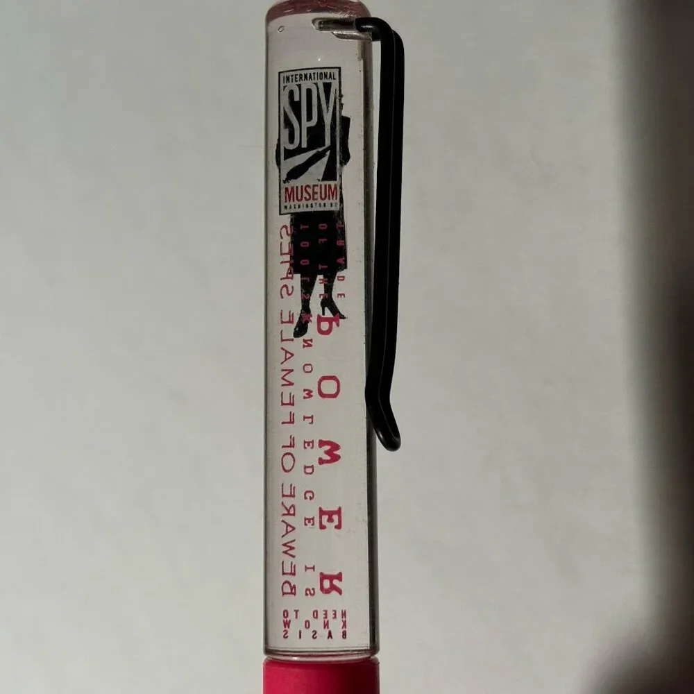 International Spy Museum Washington DC Floaty Pen Female Woman Spy Silhouette